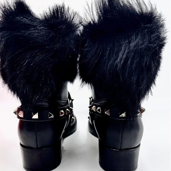 VALENTINO ROCKSTUD Winter Ankle Boots WOMENS SZ 8.5 - Picture 9 of 16